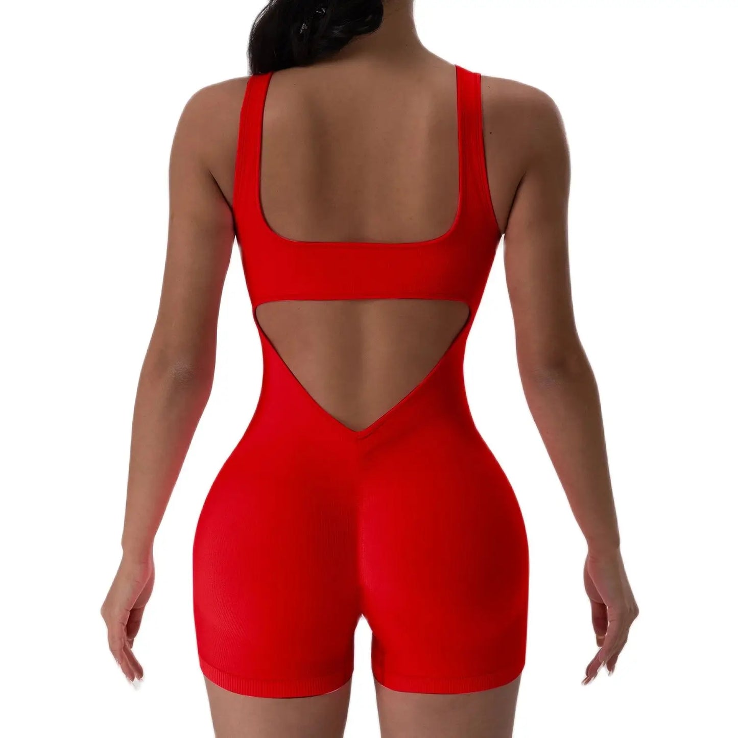 Backless U Neck Sleeveless Yoga Jumpsuit For Women Bodysuit