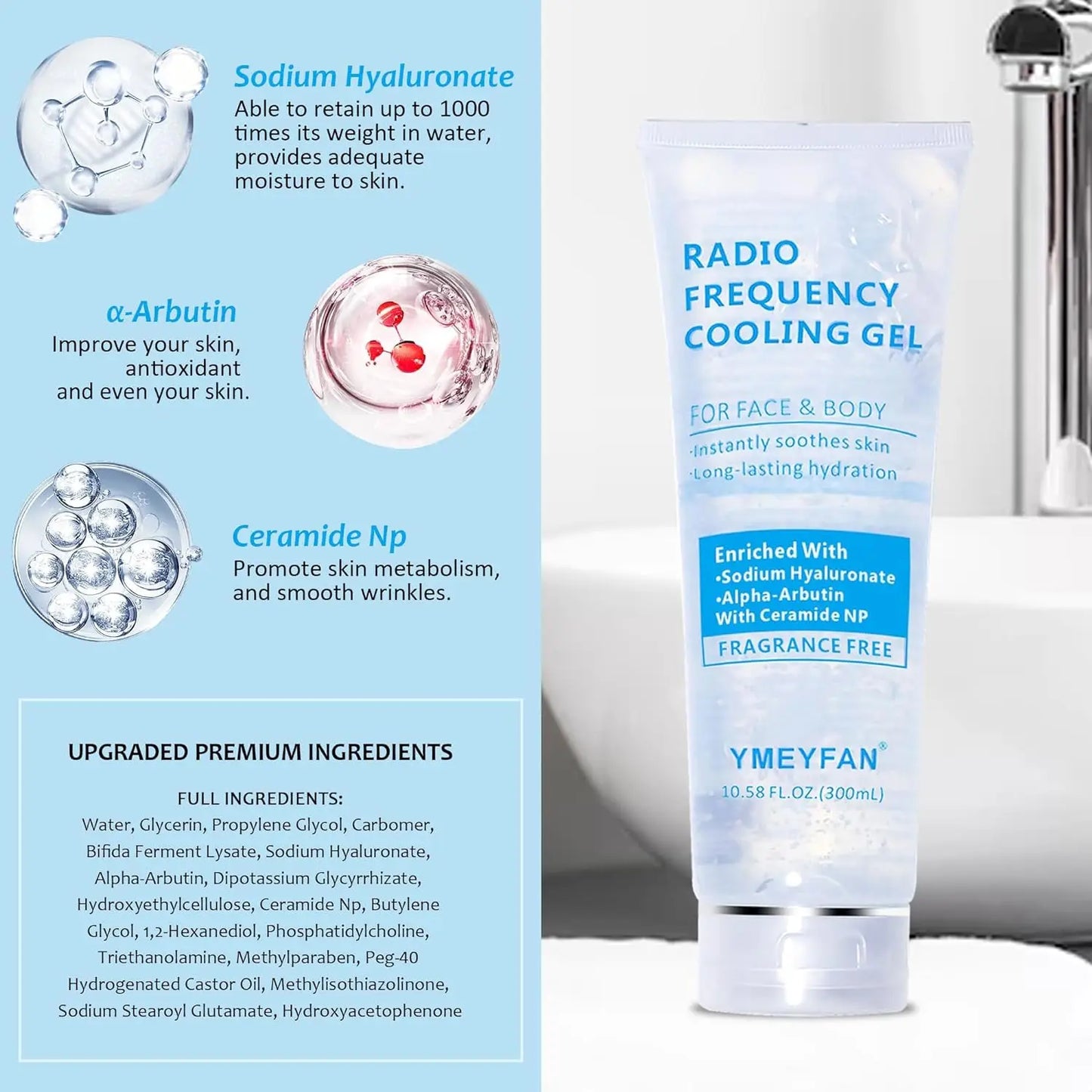 YMEYFAN Hyaluronic Acid Hydrating Ultrasound Gel for IPL