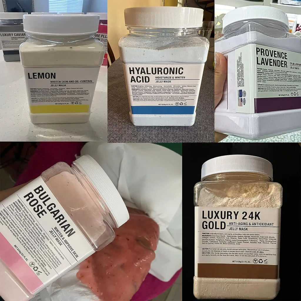 YMEYFAN Jelly Mask Powder 6Pcs Professional SalonGrade Hydrating Rejuvenating DermalCare