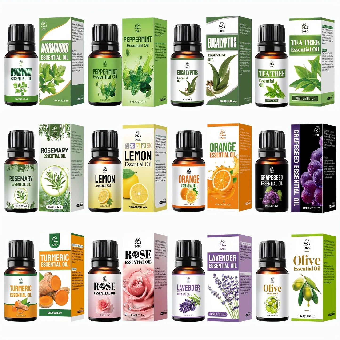 Natural 12Pc Skin Care Blend Essential Oil By Zen Active Living