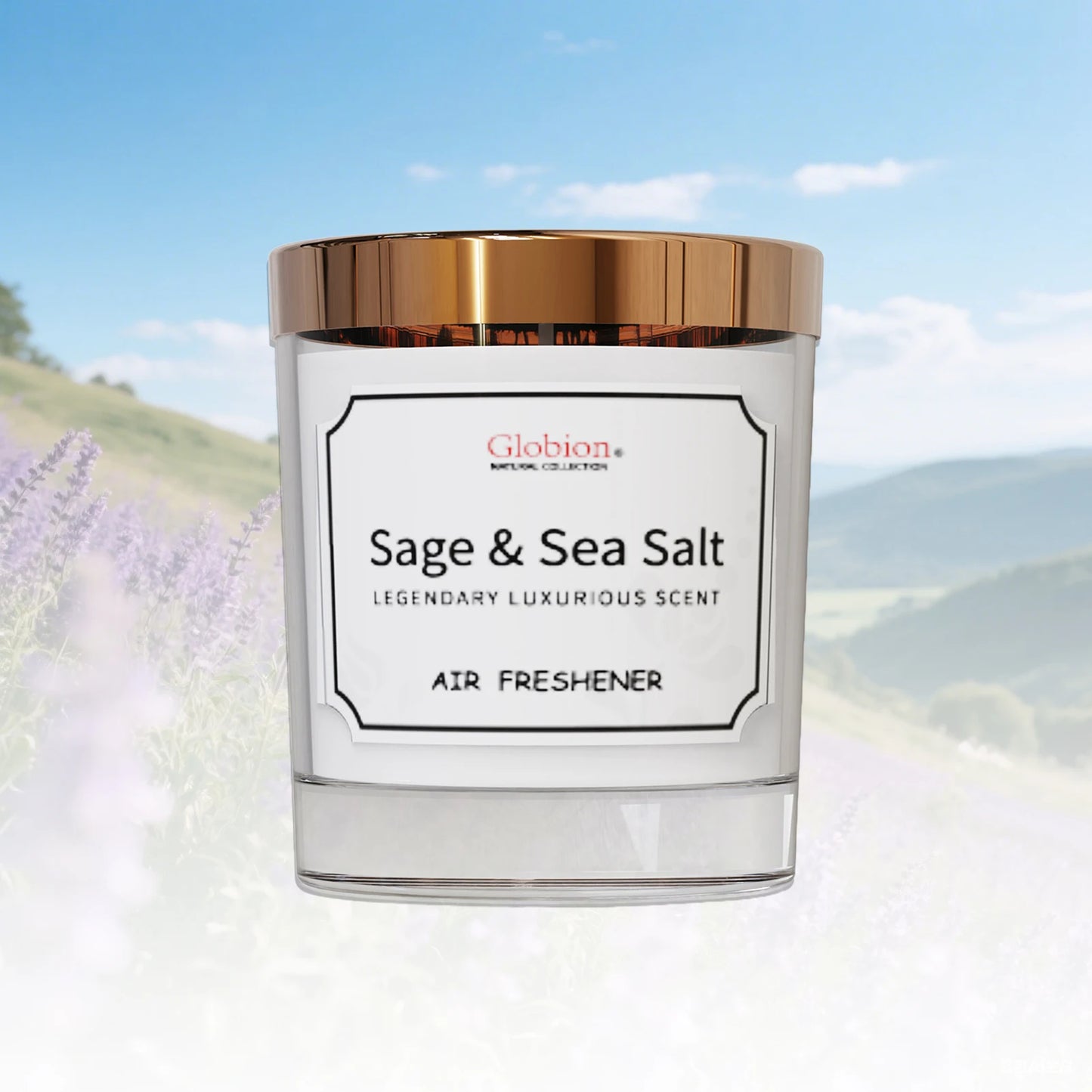 Sage And Sea Salt Scented Aromatherapy Candle Jar Gift