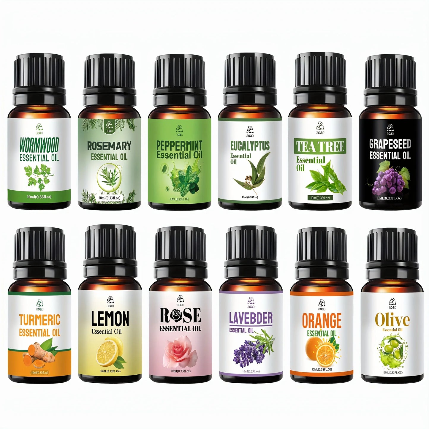 Natural 12Pc Skin Care Blend Essential Oil By Zen Active Living