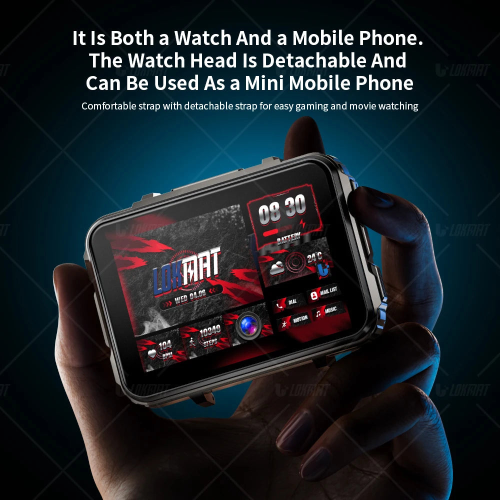 LOKMAT APPLLP 5 Max Android Watch Phone With 4G Calls Dual Camera And Flashlight Gaming