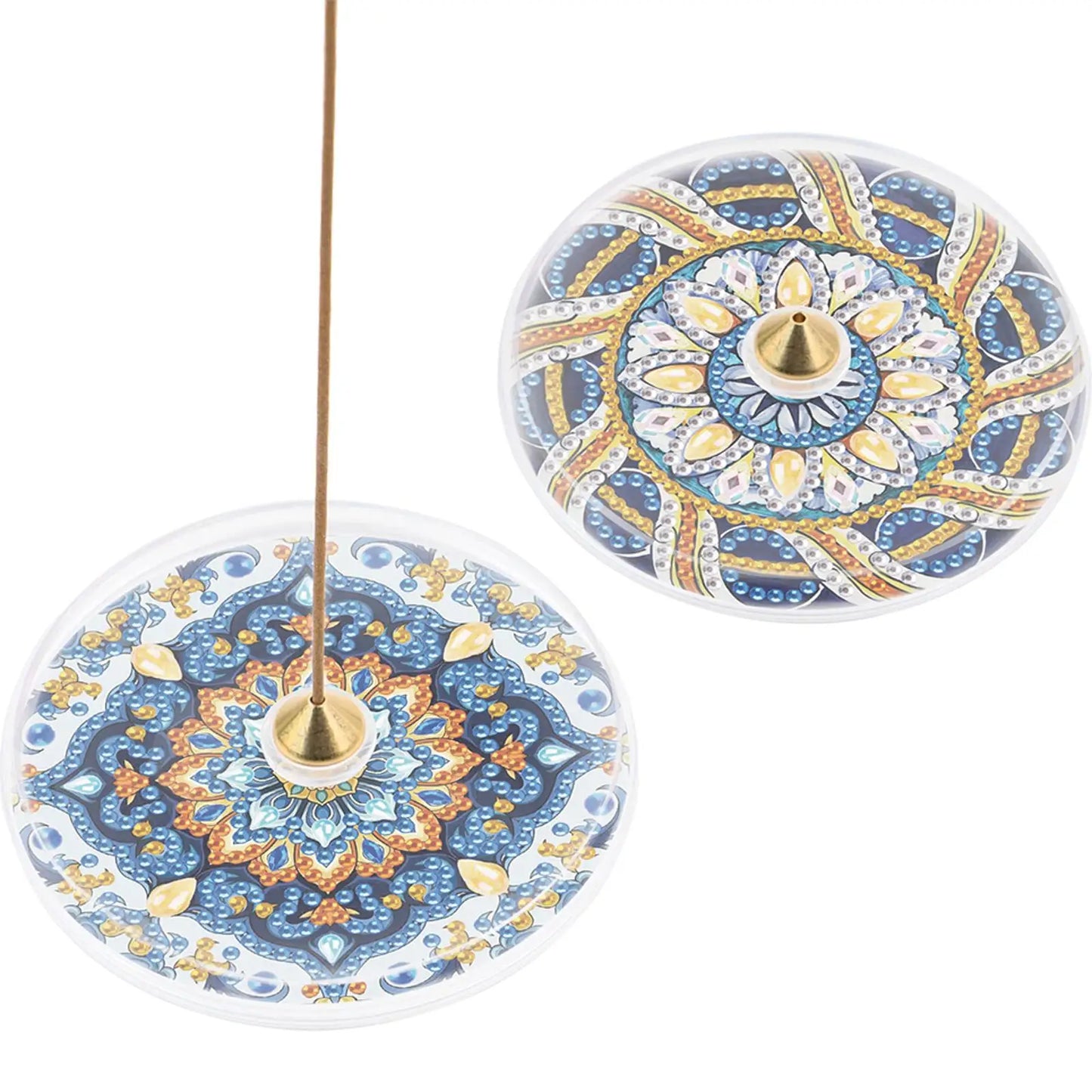 Shunmaii 2Pcs Acrylic Diamond Art Incense Holder Stand For Yoga