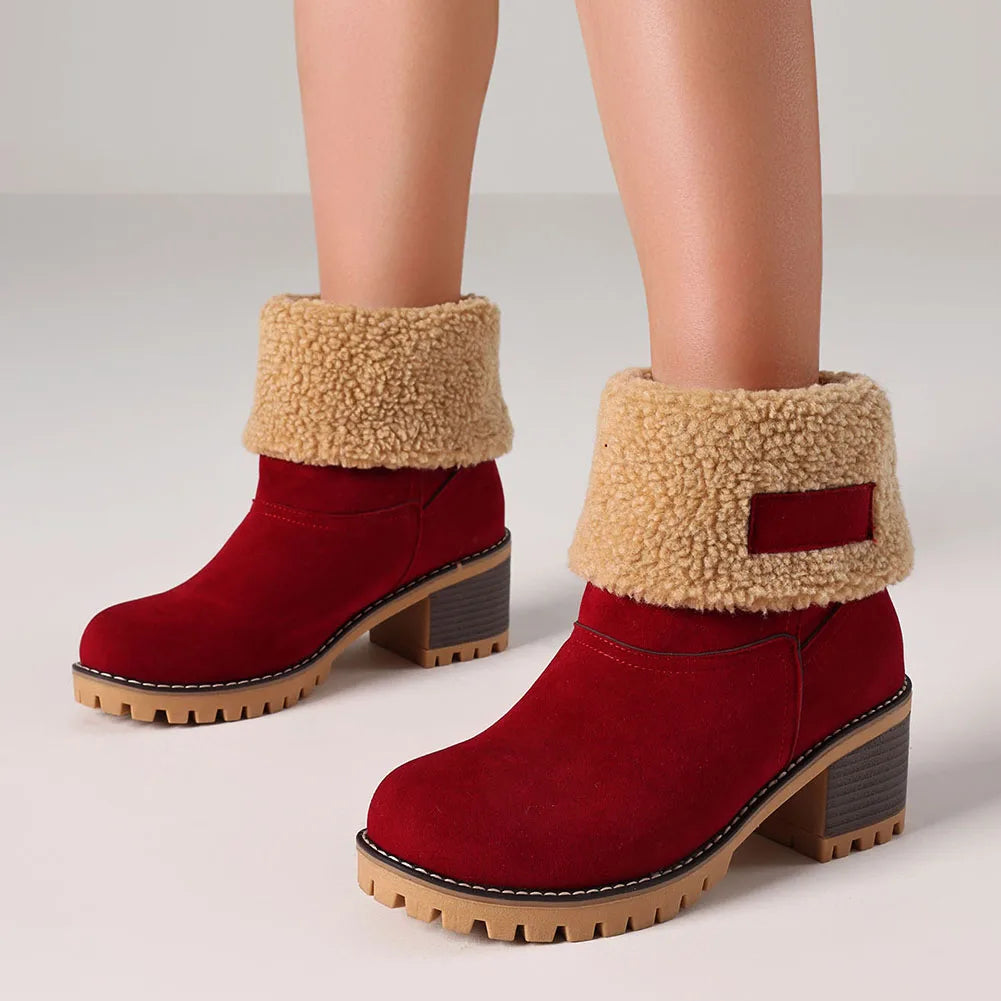 Winter Faux Fur Snow Boots For Women Warm Platform Boots