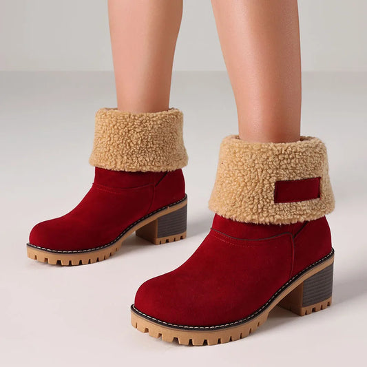 Winter Faux Fur Snow Boots For Women Warm Platform Boots
