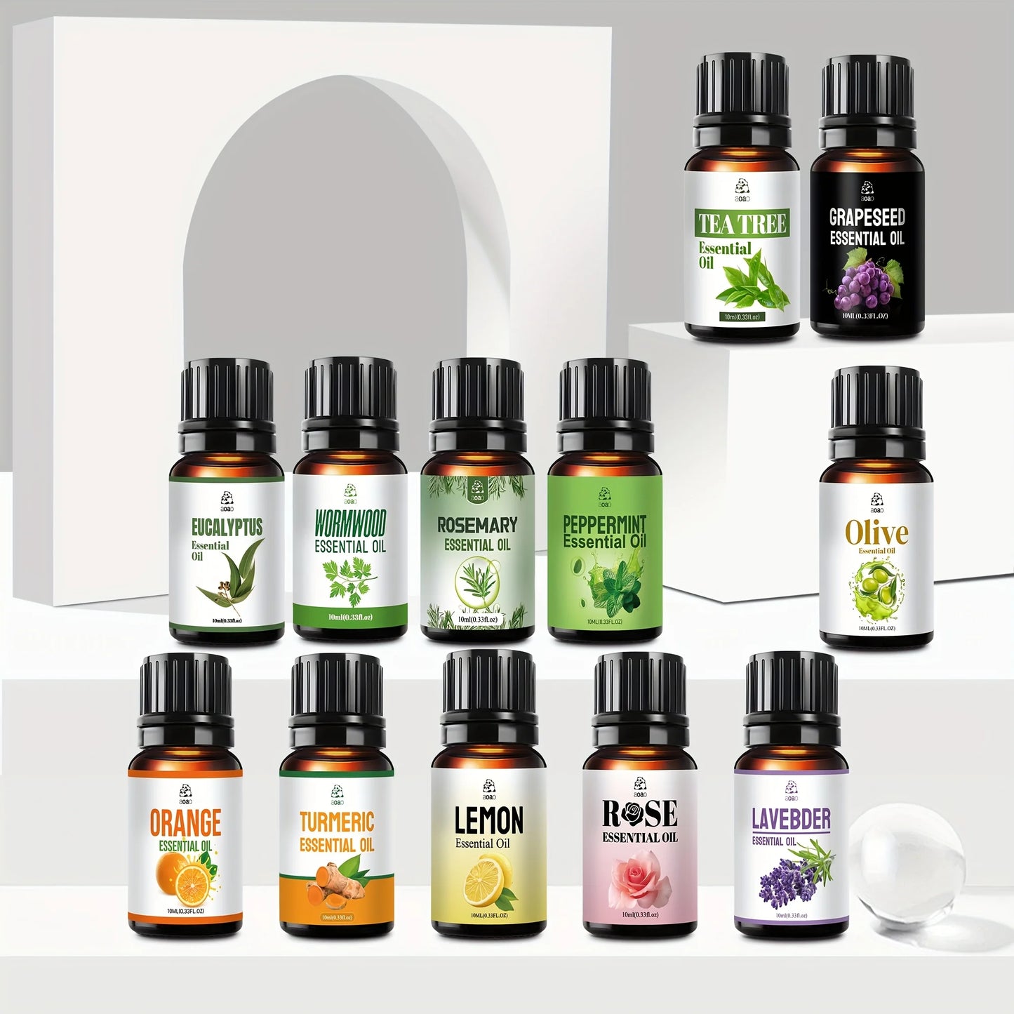 Natural 12Pc Skin Care Blend Essential Oil By Zen Active Living