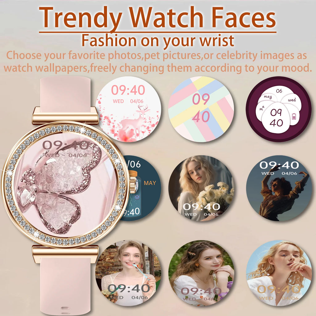 INNOFOVO Women Smartwatch With Wireless Calls And Comprehensive Activity Tracking