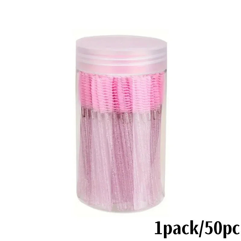 50 Piece Disposable Eyelash And Brow Brush Comb For Mascara