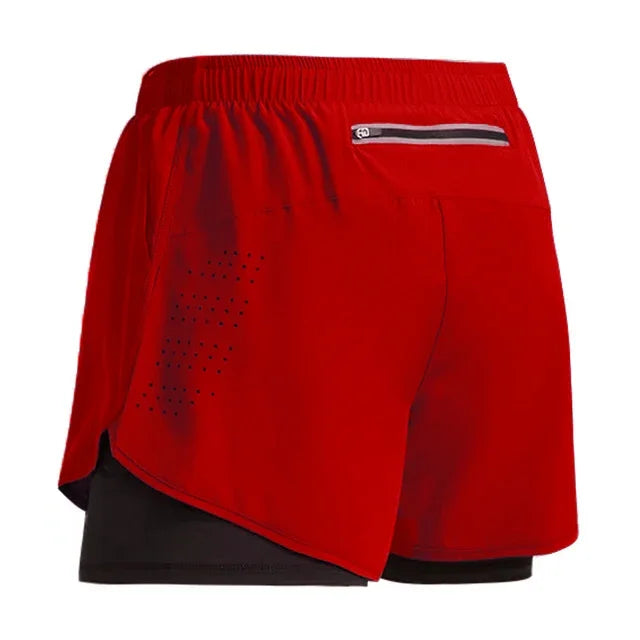 Men Running Shorts 2 In 1 Quick Dry Gym Training Shorts For Jogging