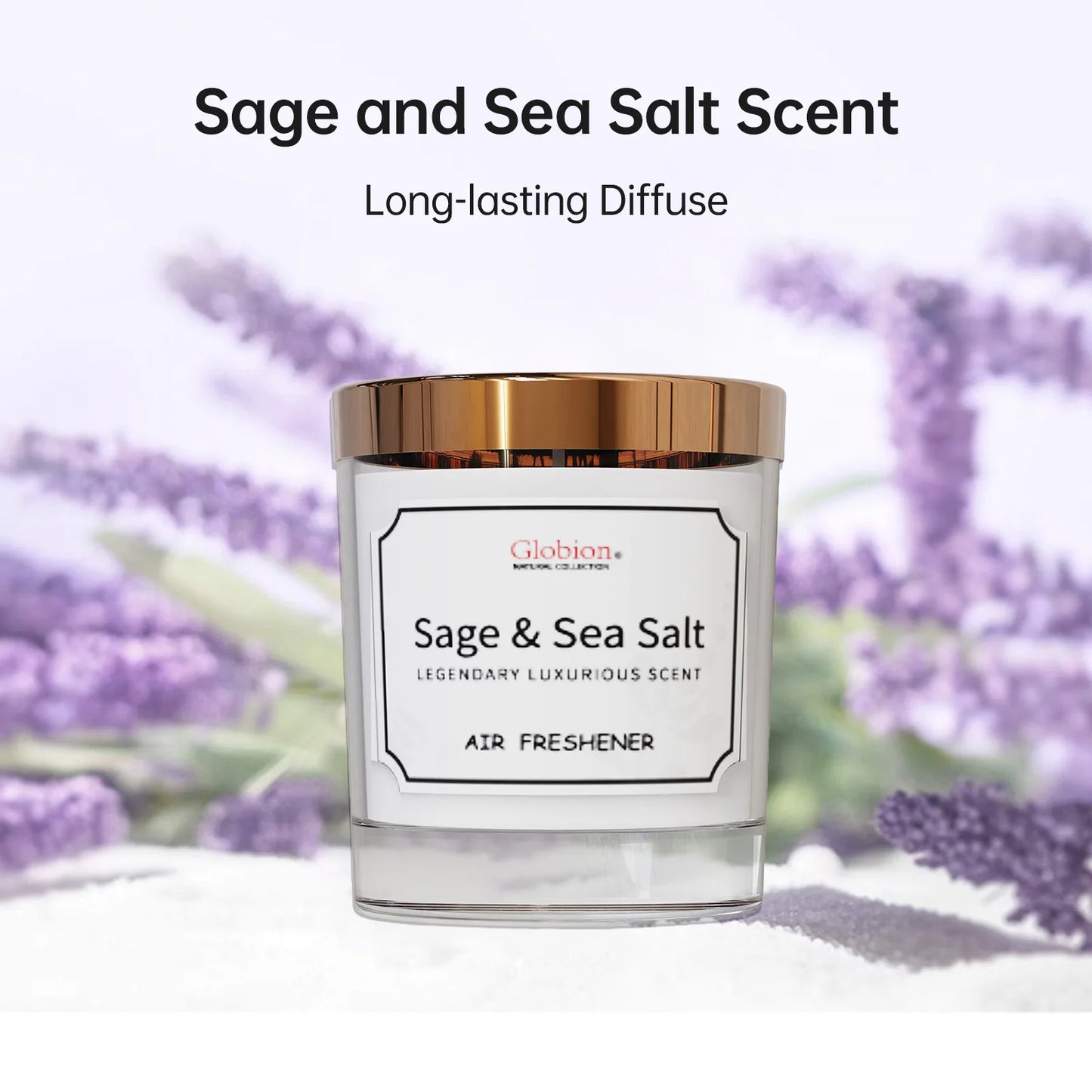 Sage And Sea Salt Scented Aromatherapy Candle Jar Gift