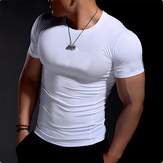2026 Compression T Shirt Men Summer Sportswear Running T-shirt Elastic Quick Dry Sport Tops Tee Athletic Gym Workout Shirts Men