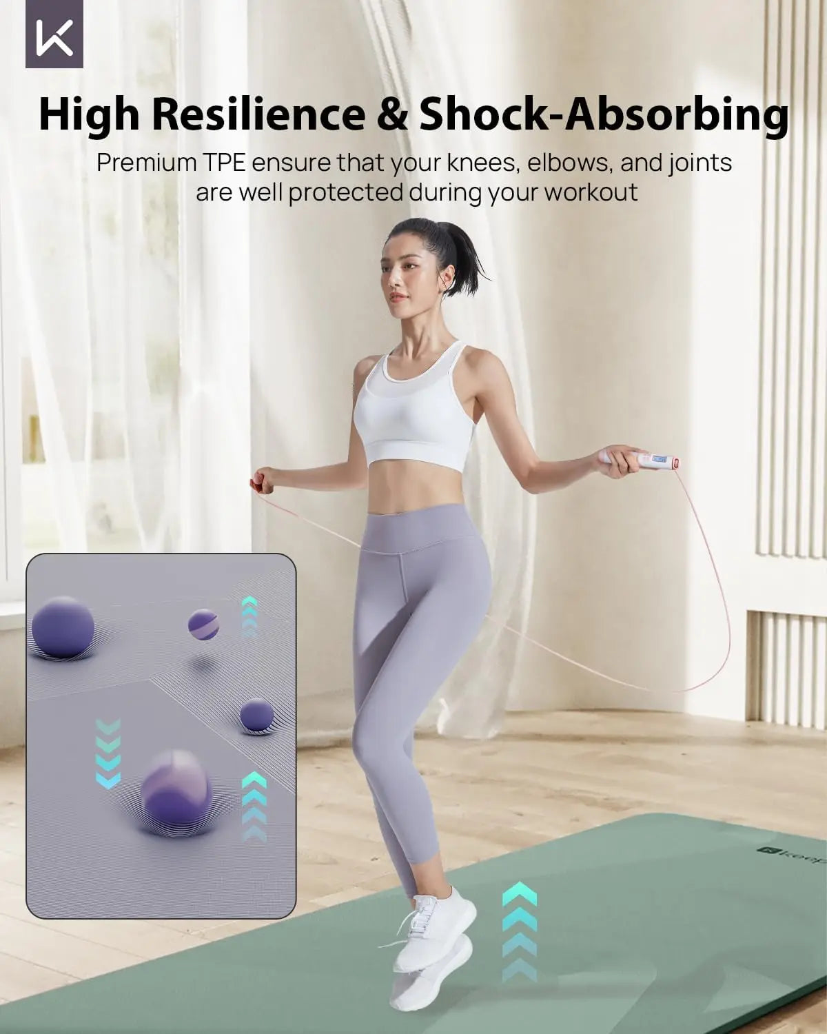 Yoga Mat Non Slip Eco Friendly For Pilates And Fitness