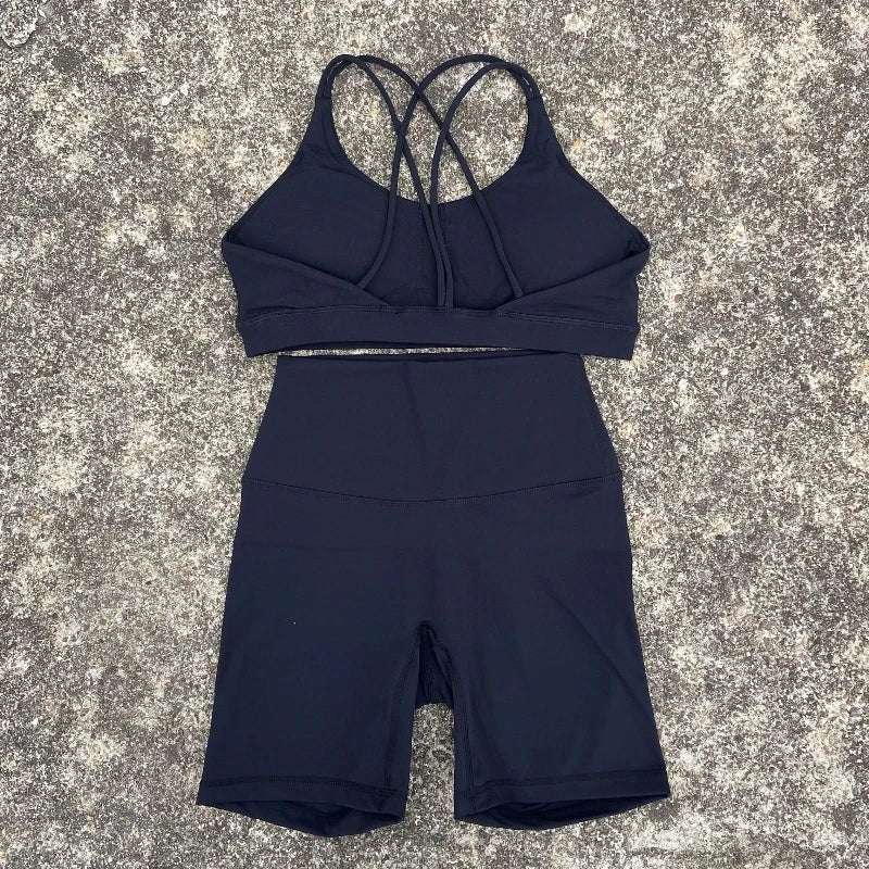 Zen Active Living Yoga Set Bra and High Waist Shorts