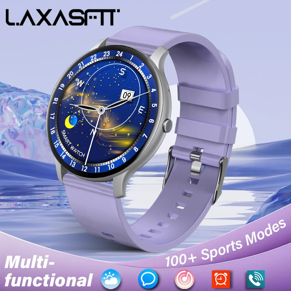 LAXASFIT Womens Smart Watch Bluetooth Talk Touch Screen IP68