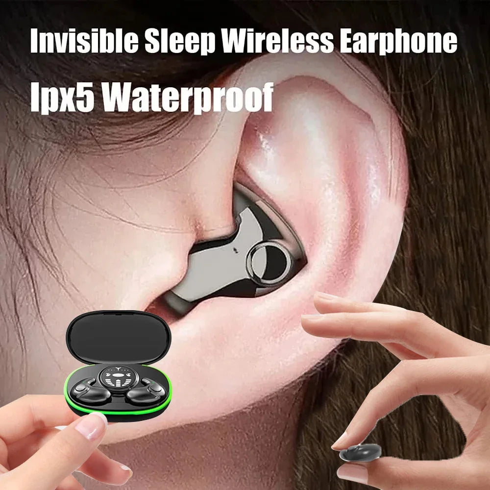 SHUKE Invisible Sleep Earphones Wireless Bluetooth Five Three Noise Reduction