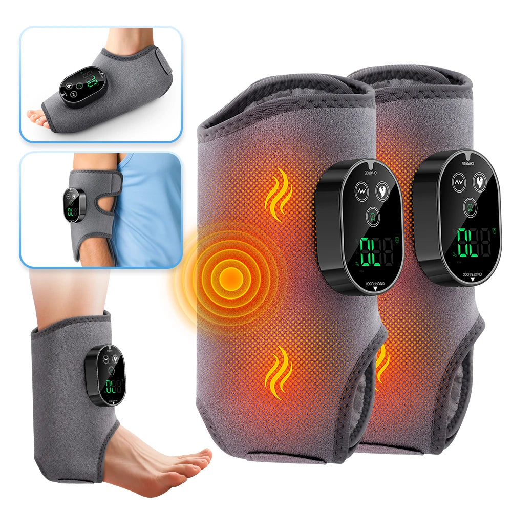 Zen Active Living Electric Ankle Massager With Heating And Vibration For Foot Pain Relief