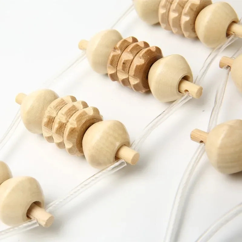Wooden Lymphatic Drainage Massager Body Sculpturing Anti Cellulite Maderoterapia Set Colombian Wood Therapy Tools Men Women