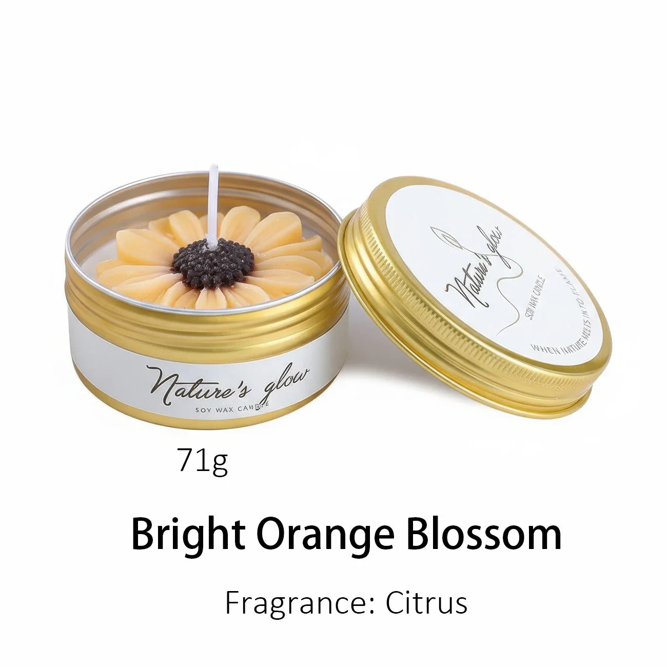 Chamomile Scented Soy Wax Candle Jar For Bedroom Decor