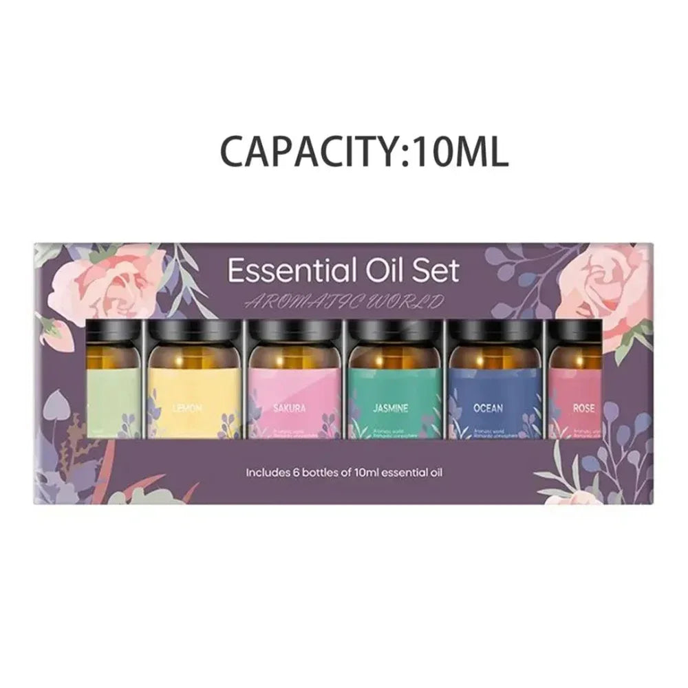 6-Piece Essential Oil Set for Aromatherapy Diffuser Oils