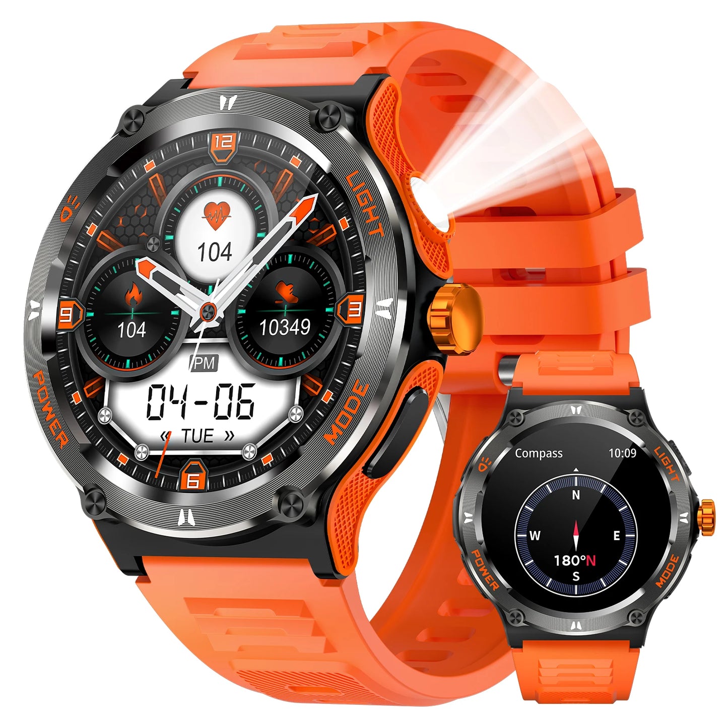 LaNikar Smart Watch KT76 3ATM Waterproof Compass Heart Rate Bluetooth