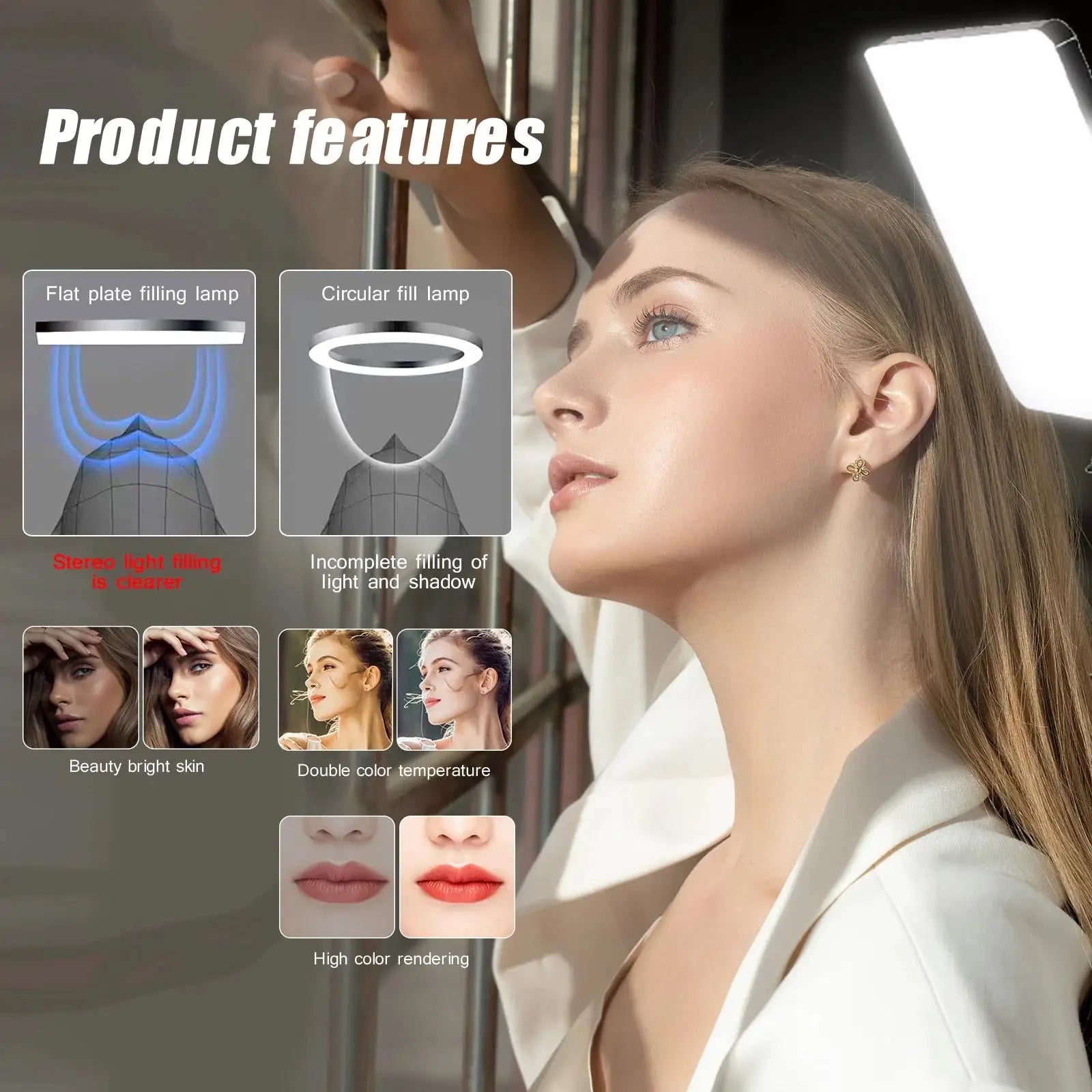 LED Video Light With Tripod For Live Streaming And Photos