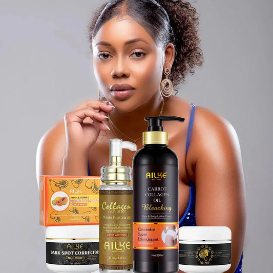 AILKE Collagen Skin Care Set For Women Moisturizing Whitening Freckle Removal