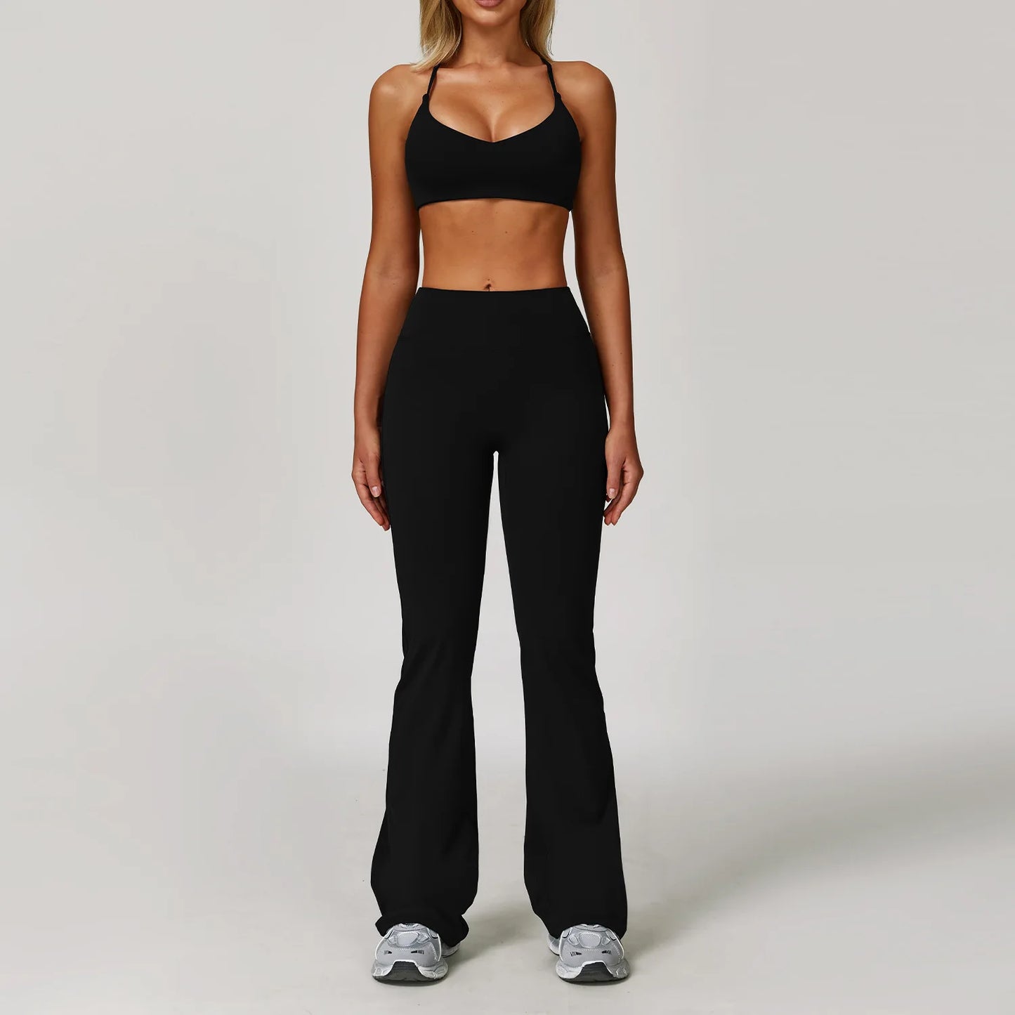 Women Yoga Set 2 Pieces Sports Bra Jacket Leggings