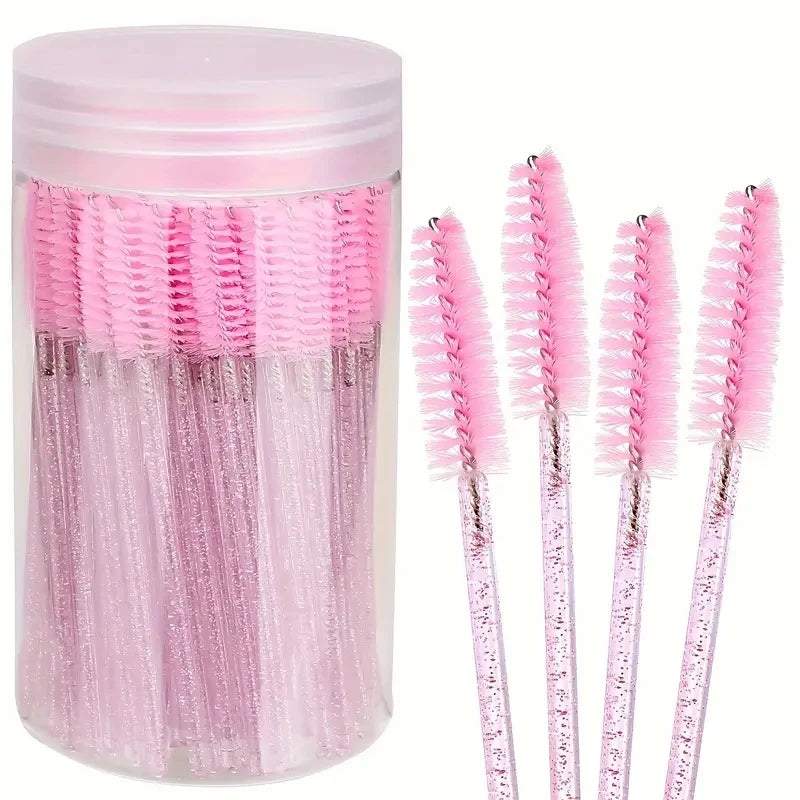 50 Piece Disposable Eyelash And Brow Brush Comb For Mascara