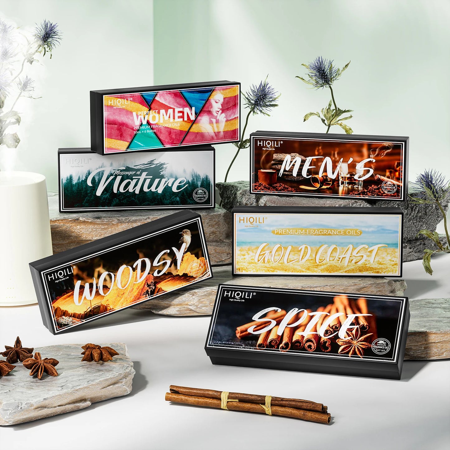 Hiqili Fragrance Oil Set for Diffuser DIY Gifts 6 Pack