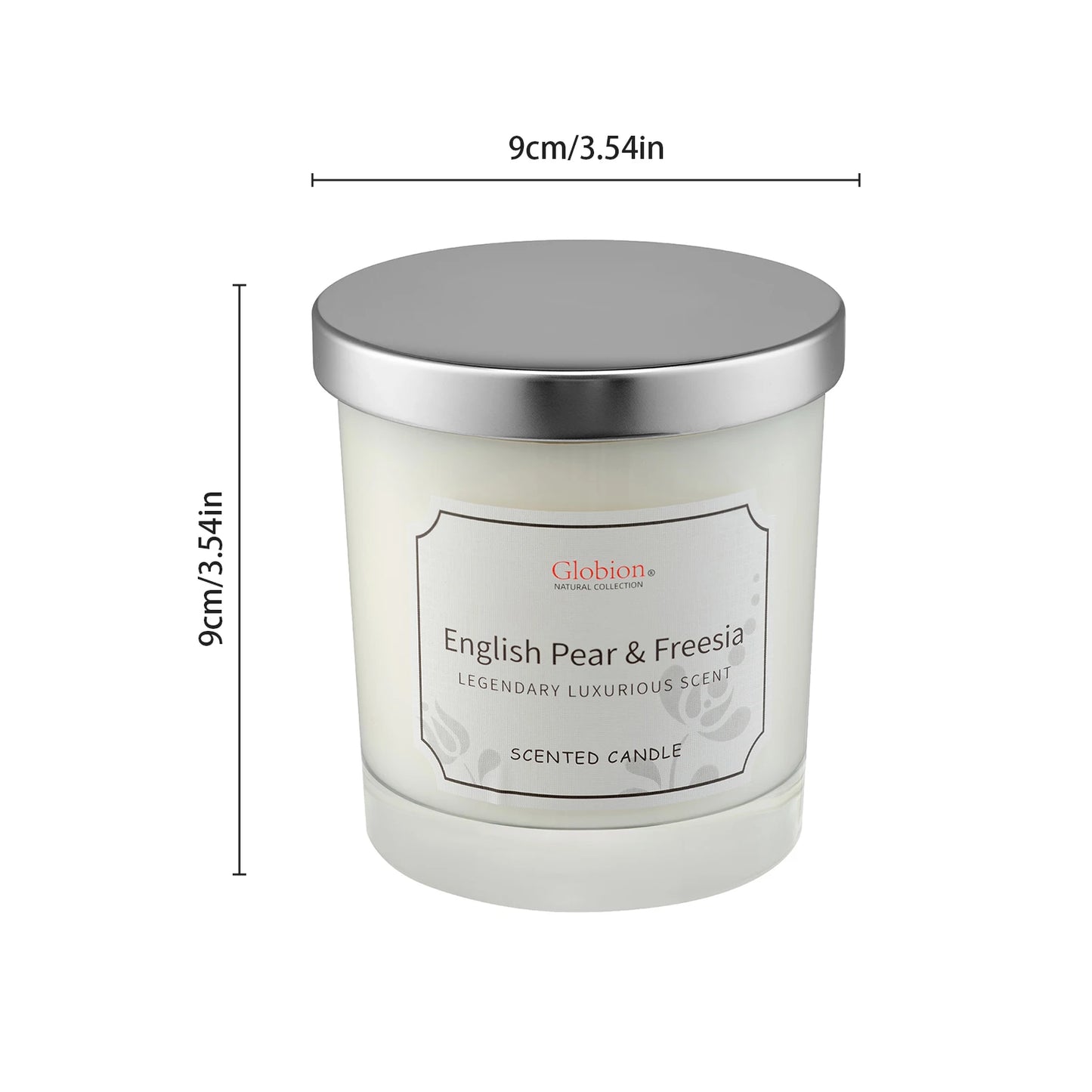 Scented Candle English Pear And Freesia Aromatherapy Glass Jar