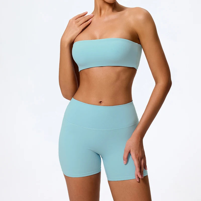 Ctenkevet Women Two Piece Fitness Set Yoga Gym Crop Top