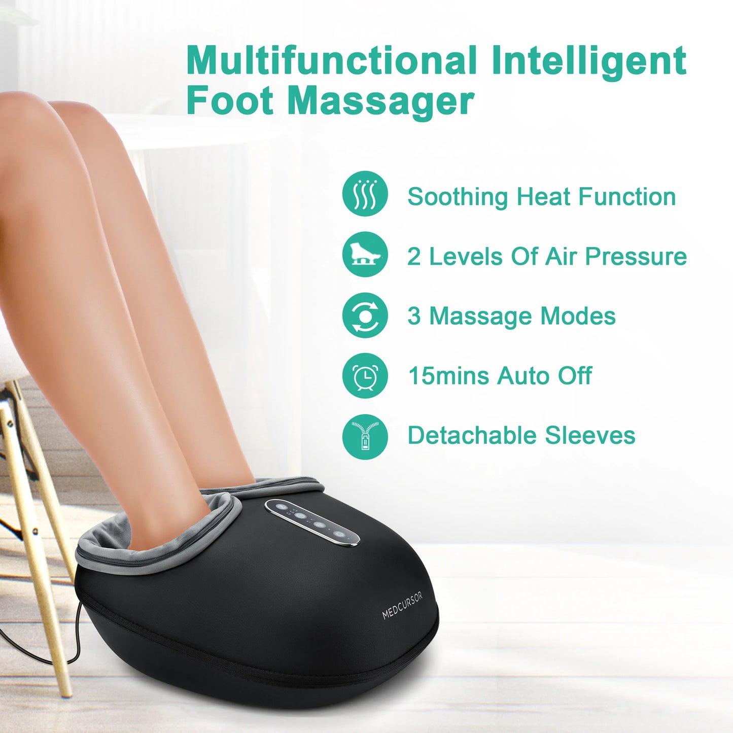 Zen Active Living Medcursor Shiatsu Foot Massager With Heat