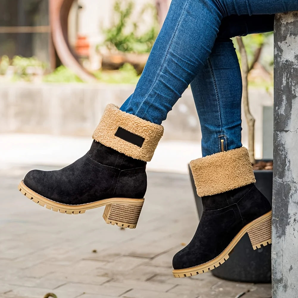 Winter Faux Fur Snow Boots For Women Warm Platform Boots