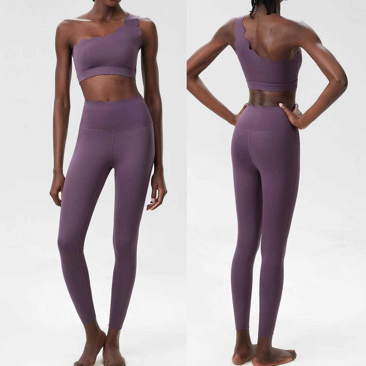Women Two Piece Fitness Yoga Set Quick Dry Breathable Sportswear