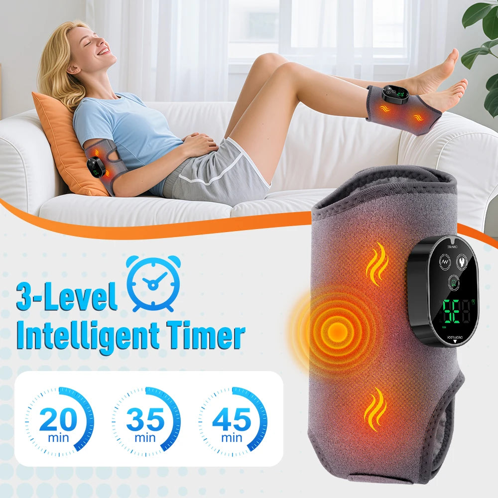 Zen Active Living Electric Ankle Massager With Heating And Vibration For Foot Pain Relief