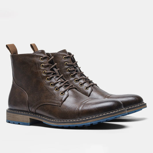 Men's Leather Boots With Zipper By Hecrafted Classic Style
