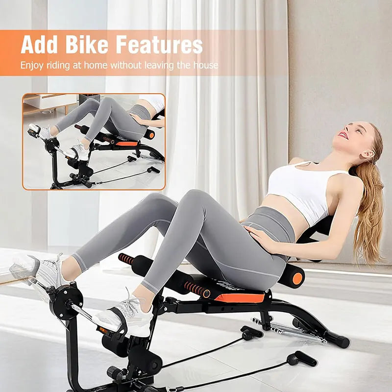 KBQ Foldable Abdominal Exercise Bench 6 In 1 Core Trainer