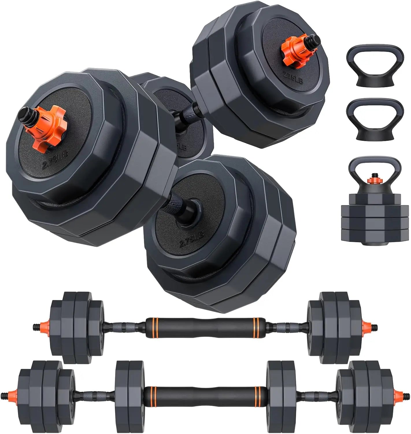 Zen Active Living Adjustable Dumbbells Set 4 In 1 For Home Gym