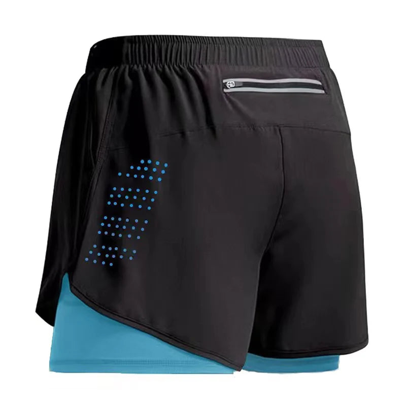 Men Running Shorts 2 In 1 Quick Dry Gym Training Shorts For Jogging