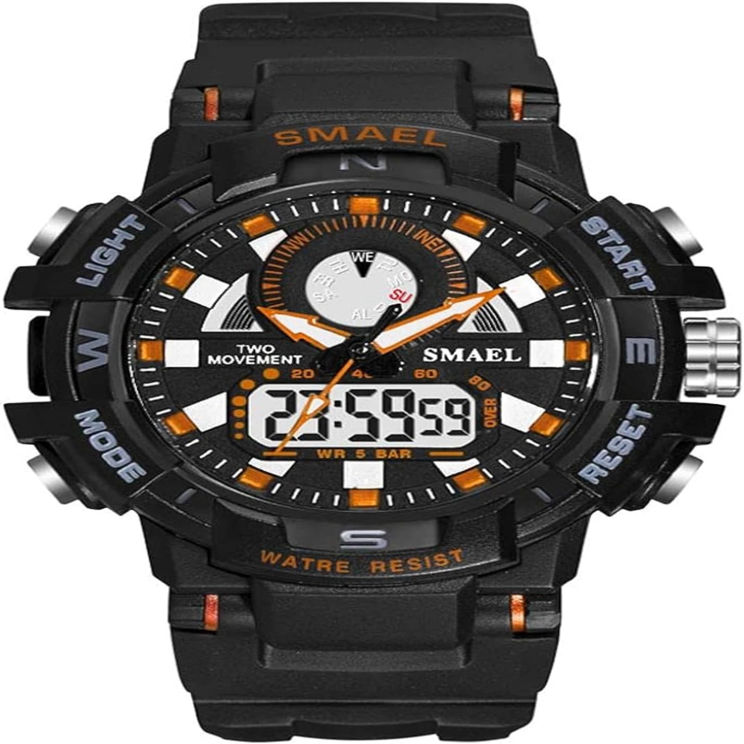 Stylish and durable waterproof digital sports watch for women with analog display. Perfect for active women who adore outdoor ac