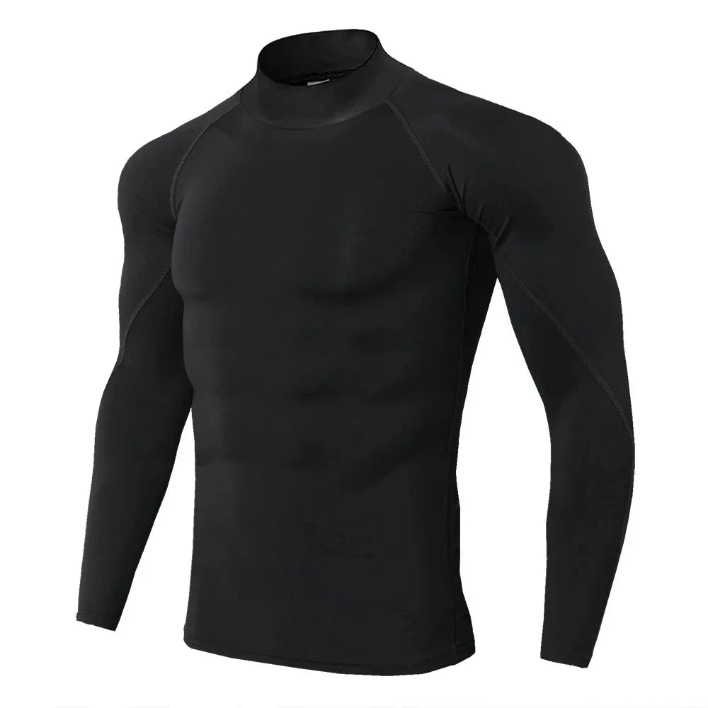 Men Quick Dry Sport T Shirt Long Sleeve Compression Rashguard Gym