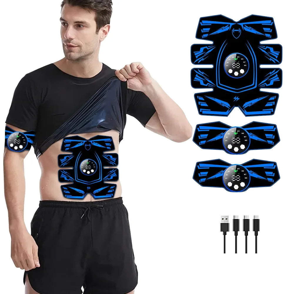 XMSJ EMS 8Pad Ab Trainer And Muscle Stimulator Abdominal Toning