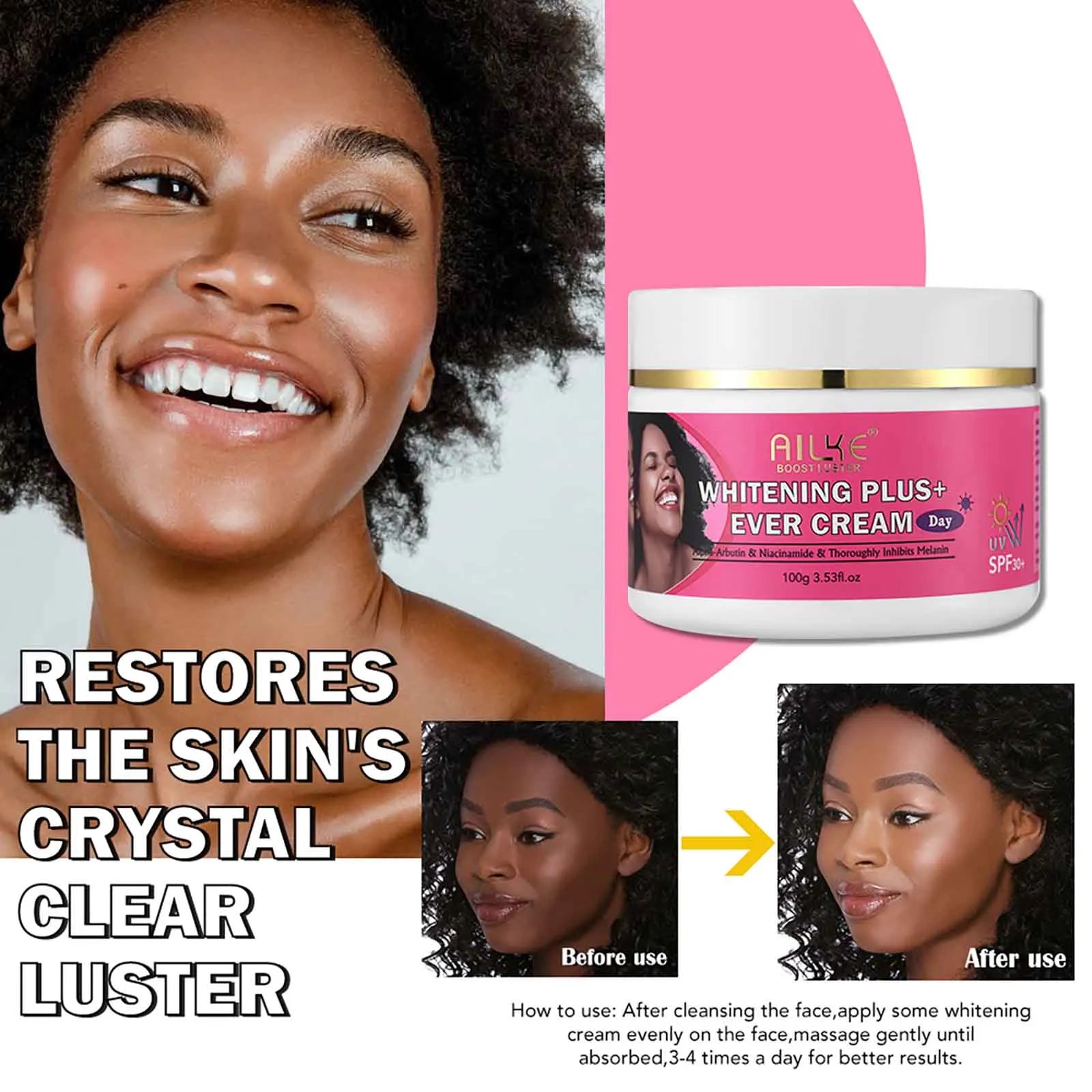 AILKE Natural Whitening Skin Care Set for All Skin Types