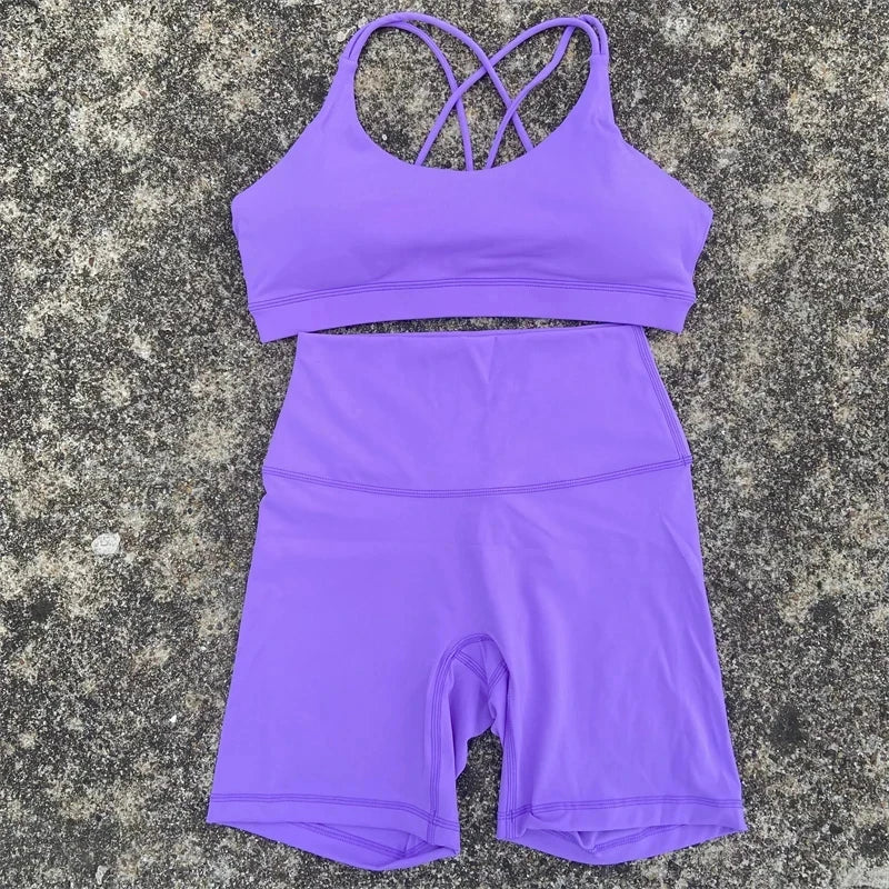 Zen Active Living Yoga Set Bra and High Waist Shorts