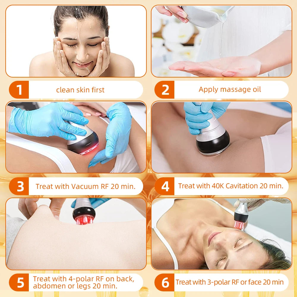 Moonic Beauty 4 In 1 Cavitation Machine 40K UltrasonicRF