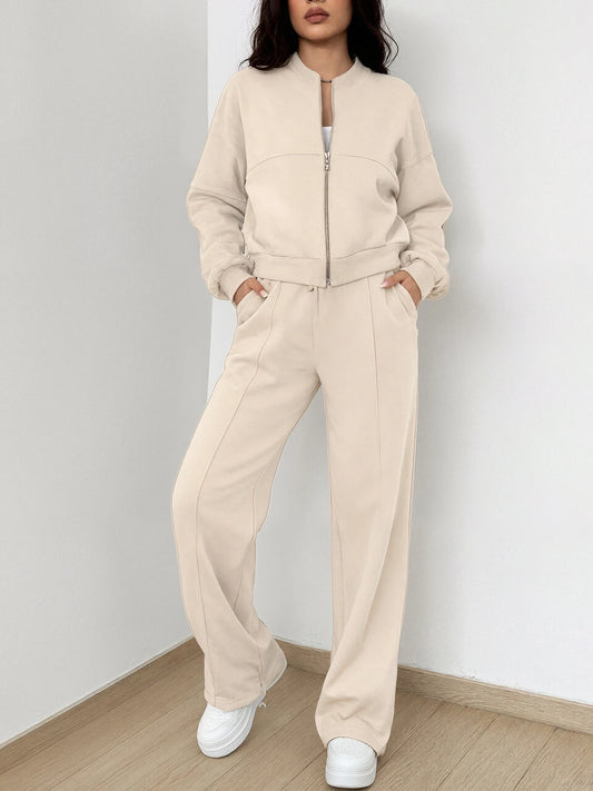 Women TwoPiece Sport Leisure Set Machine Washable For Daily Wear