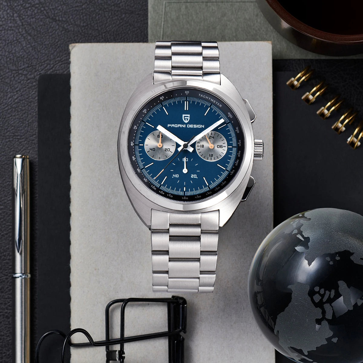 Pagani Design VK63 Sport Chronograph Stainless Steel Quartz Wristwatch