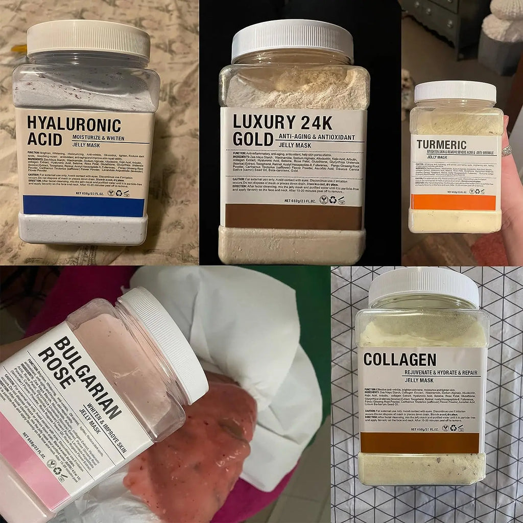 YMEYFAN Jelly Mask Powder 6Pcs Professional SalonGrade Hydrating Rejuvenating DermalCare