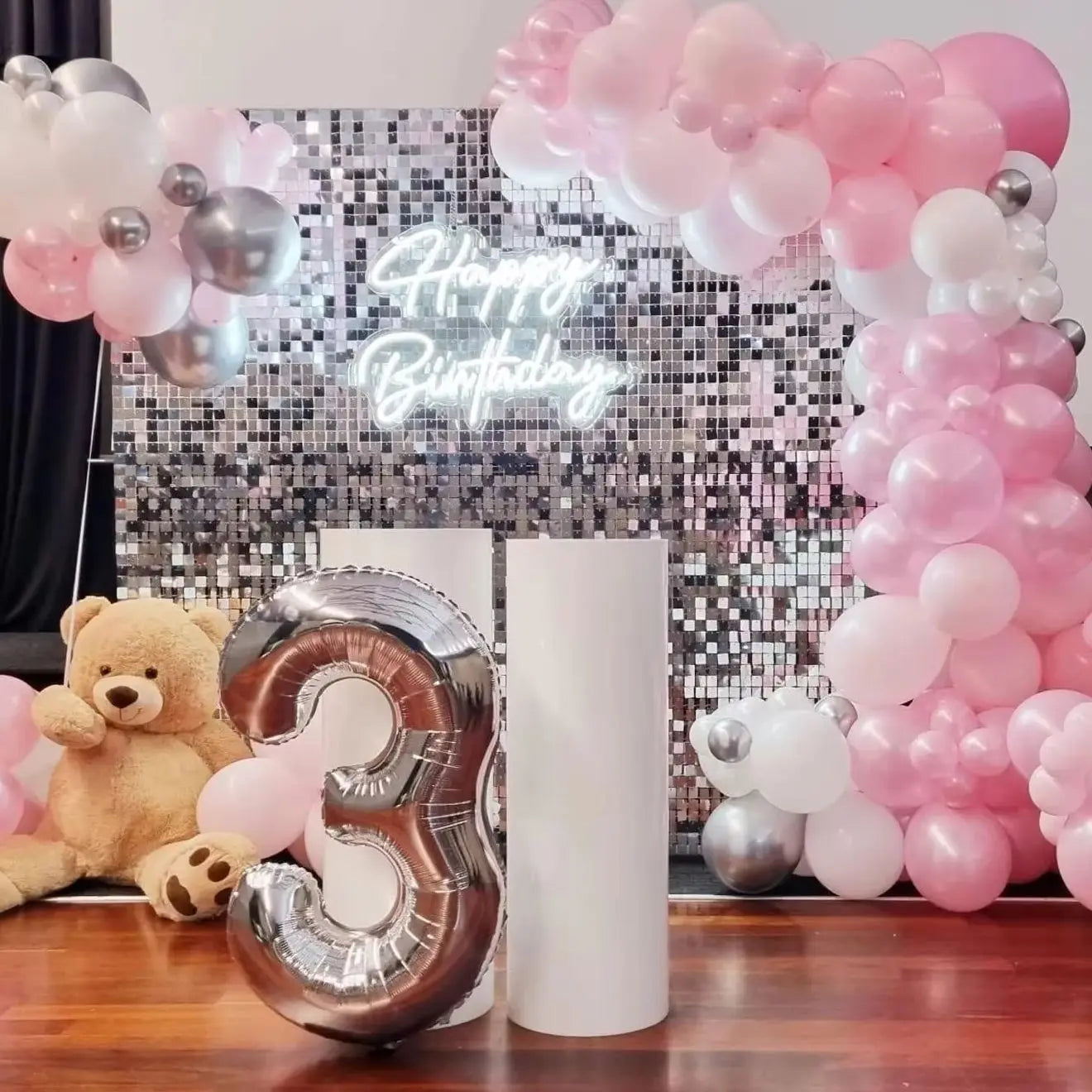 Glitter Wall Backdrop Panels For Party Decor Photo Prop